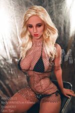 Sexy American sex doll with blonde hair